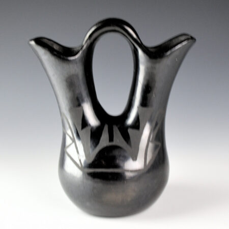 Alternative view of Tafoya, Margaret - Small Black-on-Black Wedding Vase (1960s)