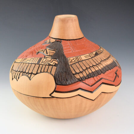 Nampeyo, Elvira & Marty Naha - Large "Eagle-Boy Katsina and Sun Forehead Clan" Jar