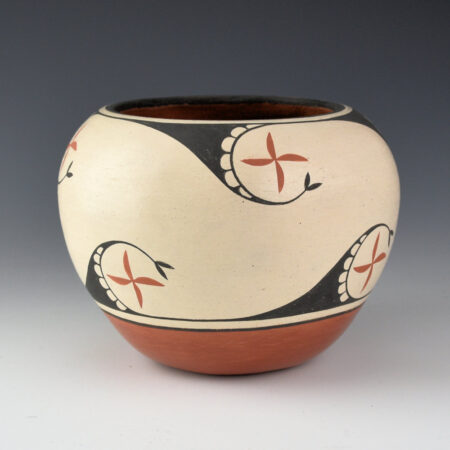 Aragon, Ralph - Traditional Zia Bowl with Star Designs (1980s)