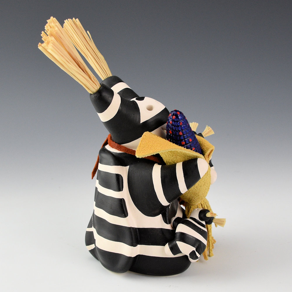 Chitto, Randall - Turtle Storyteller with Blue Corn and Two Kids - Image 3