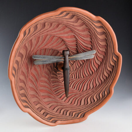 Alternative view of Zane Smith, Richard - "Rain Prayer" Corrugate Plate with Wood Dragonfly (1999)