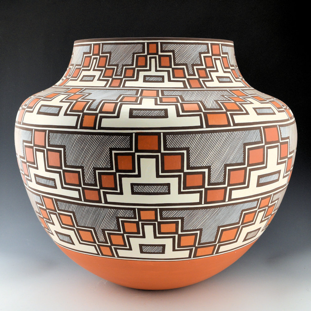 Patricio, Robert - 16" Wide "Doorways in Time" Interlocking Key-Hole Doorway Storage Jar - Image 2