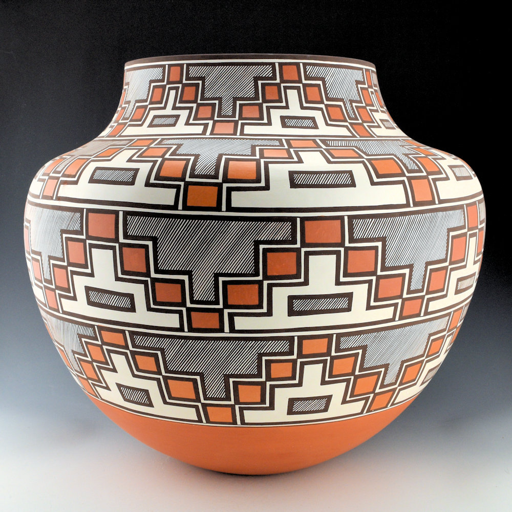 Patricio, Robert - 16" Wide "Doorways in Time" Interlocking Key-Hole Doorway Storage Jar - Image 4