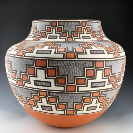 Patricio, Robert - 16" Wide "Doorways in Time" Interlocking Key-Hole Doorway Storage Jar