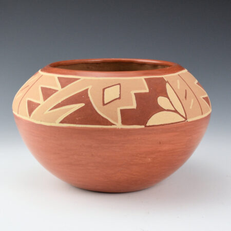Alternative view of Cata, Rosita - Polychrome Bowl with Plant and Rain Designs (1960s)