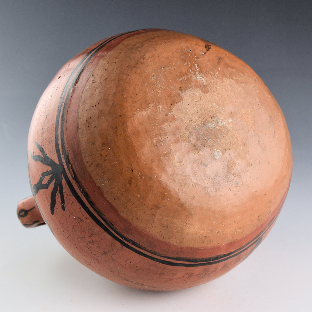 Once Known - San Ildefonso Black-on-Red Bird Effigy Jar with Handle, Hummingbirds (1900-1910) - Image 6