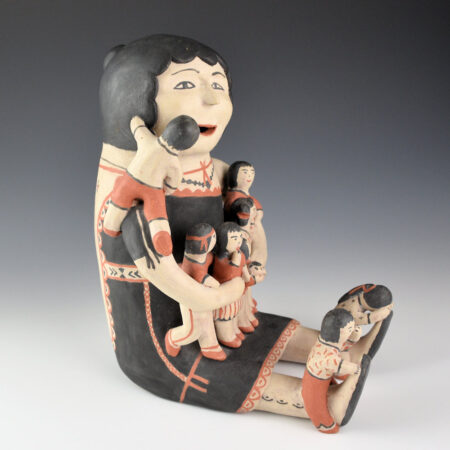 Alternative view of Ortiz, Seferina - Large Storyteller with Eight Kids (1980s)