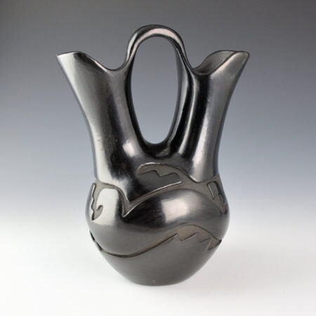 Alternative view of Naranjo-Garcia, Sharon - 8" Tall Wedding Vase with Carved Avanyu