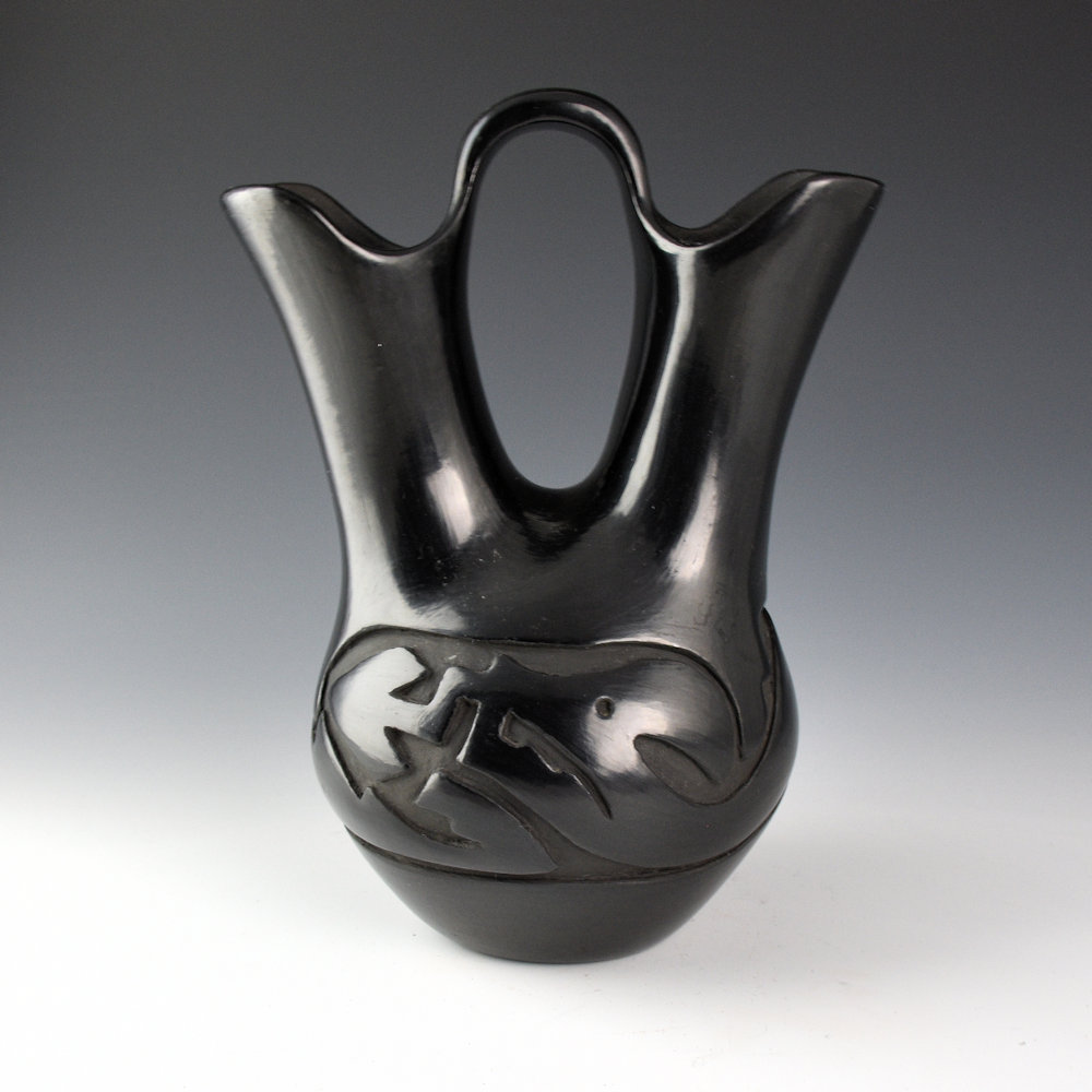 Naranjo-Garcia, Sharon - 8" Tall Wedding Vase with Carved Avanyu