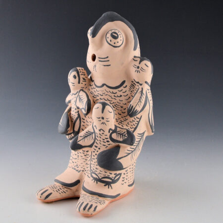 Alternative view of Snowflake Flower -"Momma Owl and Littel Ones" Owl Storyteller with Three Kids (1989)
