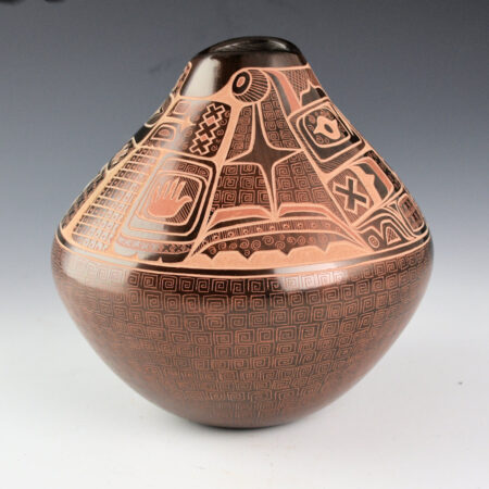 Alternative view of Folwell, Susan - Fully Polished Jar with Hand, Star, and Corn Designs