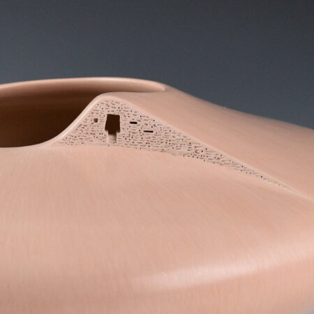 Alternative view of Qoyawayma, Al - "Path of Life" Wide Jar with Pueblo Wall (2010)