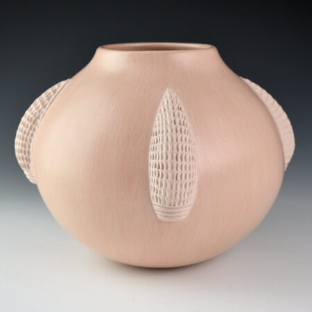 Alternative view of Qoyawayma, Al - Four Corn Storage Jar (1987)