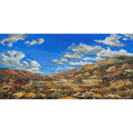 Alternative view of Vargas, Andrea - "Desert Meditation" (Oil on Canvas), 40 x 20