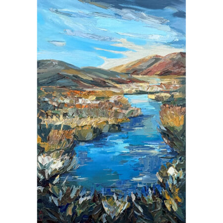 Vargas, Andrea - "Hot Springs at Valle Caldera" (Oil on Canvas), 20 x 30