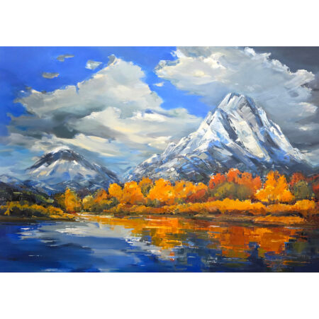 Alternative view of Vargas, Andrea - "Reflections at Mount Moran" (Oil on Canvas), 60 x 48