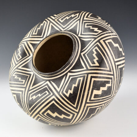 Alternative view of Lowden, Anita - Jar with Indented Shoulder and Interlocking Lightning Designs (1960s)
