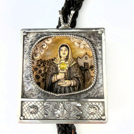 Alternative view of Arthur Lopez & Bernadette Marquez-Lopez - "Clara-Vision" Bolo (Silver & Wood)