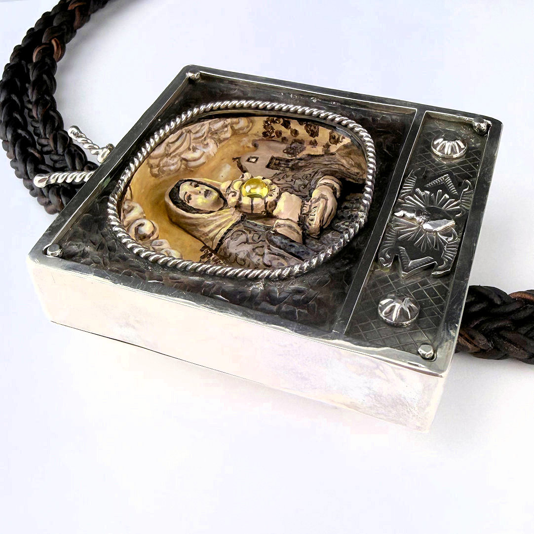 Arthur Lopez & Bernadette Marquez-Lopez - "Clara-Vision" Bolo (Silver & Wood) - Image 3