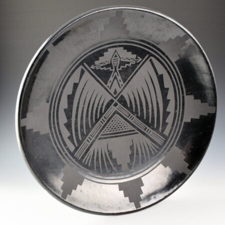 Alternative view of Blue Corn - 12.75" Plate with Thunderbird Designs (1970s)