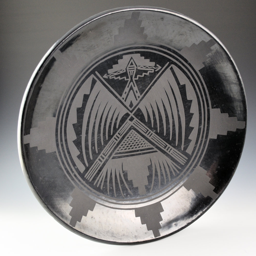 Blue Corn - 12.75" Plate with Thunderbird Designs (1970s) - Image 2