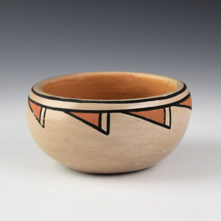 Alternative view of Blue Corn - Polychrome Bowl with Rain and Cloud Designs (1970s)
