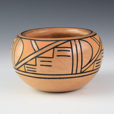 Blue Corn - Polychrome Bowl with Rain and Mesa Designs (1970s)