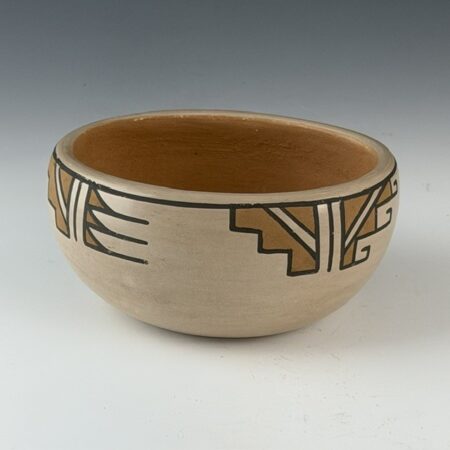 Blue Corn - Polychrome Bowl with Mesa Designs (1970s)