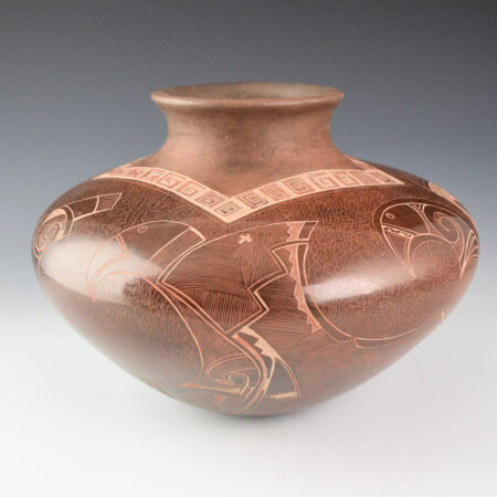 Alternative view of Naranjo, Dusty - 9" Wide Jar with Swirling Rain Birds (2003) Ribbon