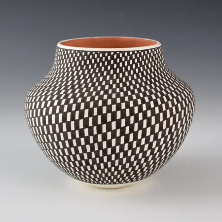 Antonio, Frederica - "Swirling Checkerboard" Small Jar