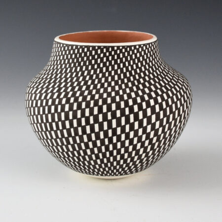 Alternative view of Antonio, Frederica - "Swirling Checkerboard" Small Jar