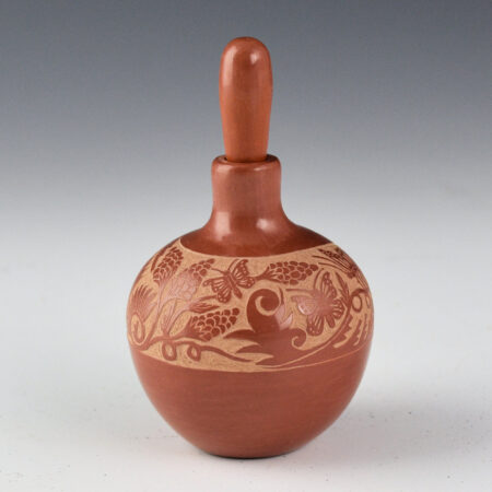Alternative view of Medicine Flower, Grace - Lidded Jar with Butterflies  (1988)