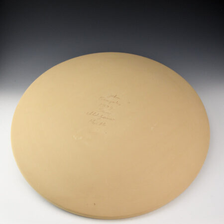 Alternative view of Gonzales, John - 17.5" Avanyu and Feather Plate with Turquoise (1999)