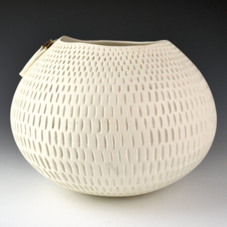 Alternative view of Stevens, Jacquie - White Corrugated "Bag" Jar (1989)