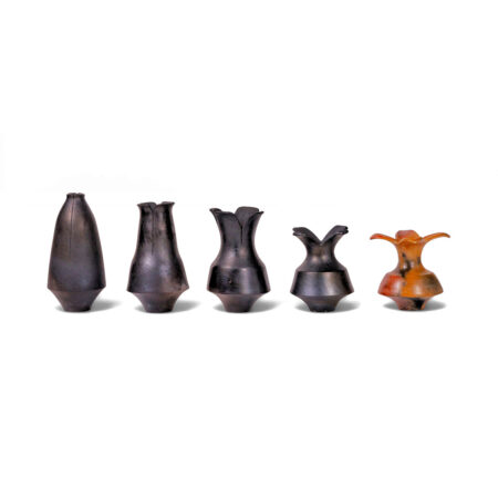 Tso, Jared - Continuance" Set of Five Squash Blossom Clay Jars