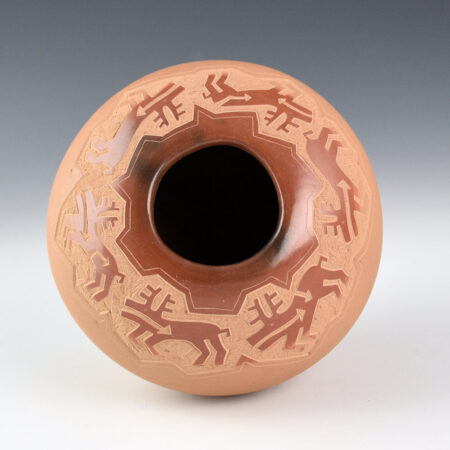 Alternative view of Naranjo, Jody - Jar with Six Deer (1990)