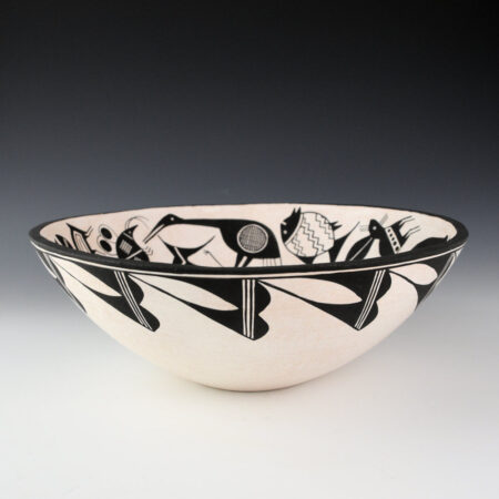 Alternative view of Aragon, John - Open Bowl with 30 Mimbres Animals, Insects, and Fish (1990)