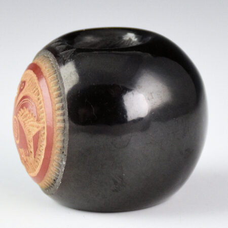 Alternative view of Lonewolf, Joseph - Black and Red Bowl with Mimbres Bird (1972)
