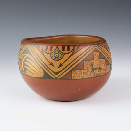 Gutierrez, Lela & Luther - Three-Sided Bowl with Frog, Deer, and Raincloud (1956-66)