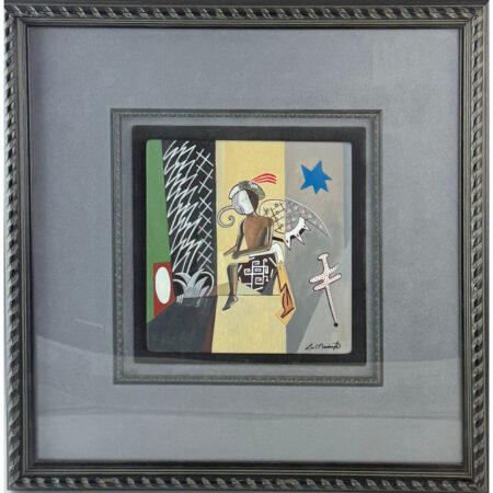Namingha, Les - "Mosquito Alter" Clay Tile, Framed (1998)