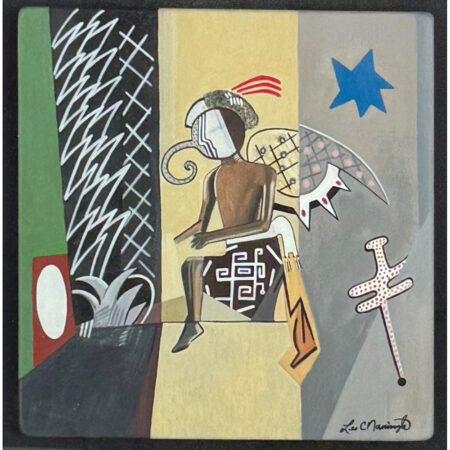 Alternative view of Namingha, Les - "Mosquito Alter" Clay Tile, Framed (1998)