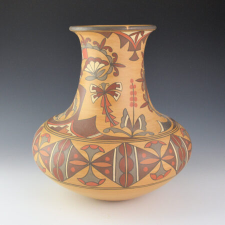 Gutierrez, Lois - Polychrome Water Jar with Butterflies and Dragonflies (1980s)