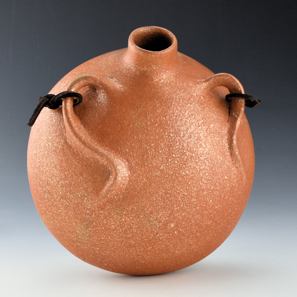 Vigil, Lonnie - Micaceous Canteen with Raised Handles