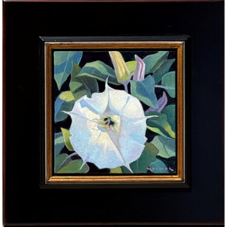 Molnar, Marcia - "Dappled White" Oil on Board (6 x 6)