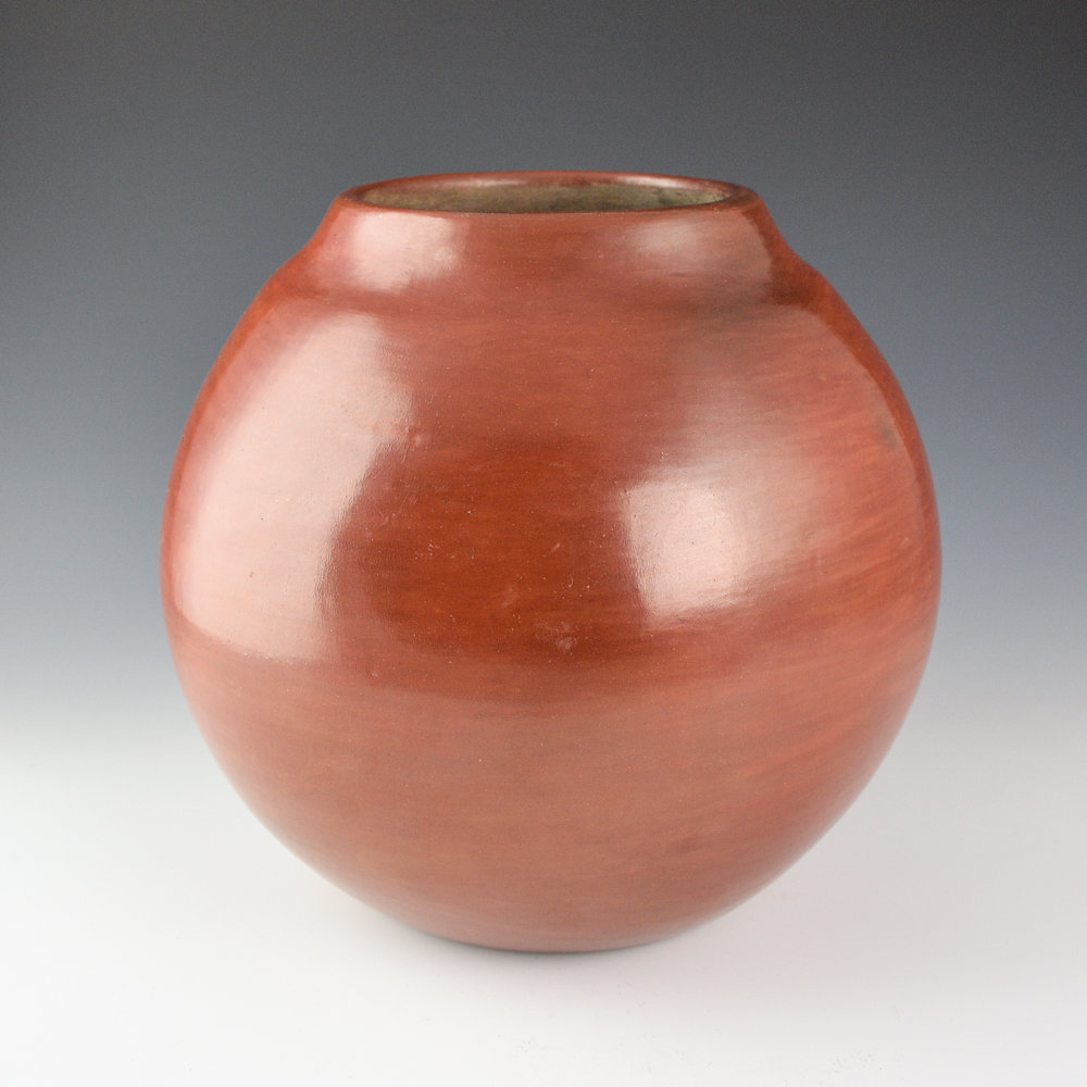 Tafoya, Margaret - 8" Tall Red Storage Jar (1960s) - Image 4