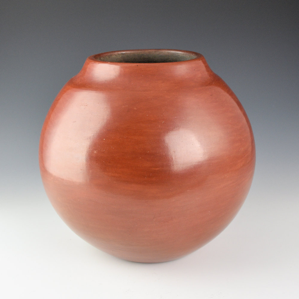 Tafoya, Margaret - 8" Tall Red Storage Jar (1960s) - Image 3