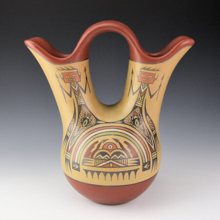 Alternative view of Gutierrez, Margaret and Luther - Large Polychrome Wedding Vase (1970s)