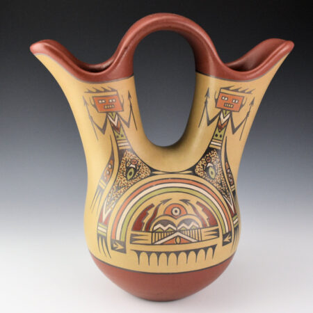 Gutierrez, Margaret and Luther - Large Polychrome Wedding Vase (1970s)