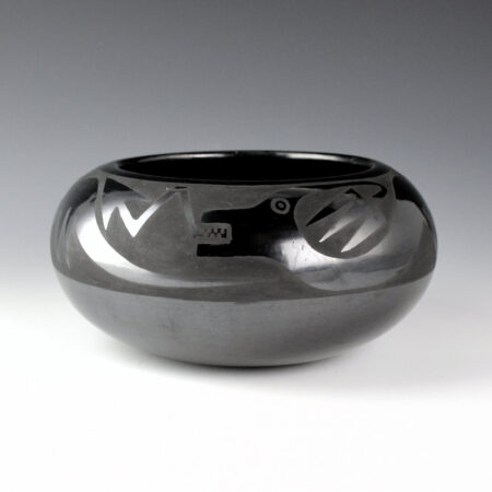 Martinez, Maria  - Wide Bowl with Avanyu (Maria + Santana, 1954-6)