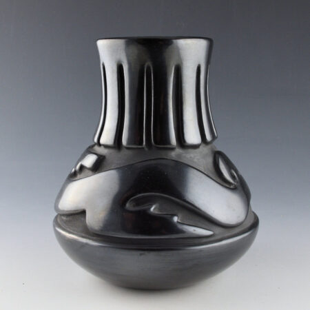 Alternative view of Youngblood, Mela  - Water Jar with Feathers and Avanyu (1976)